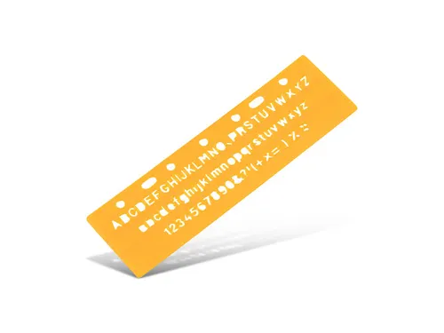 Sjabloon Standardgraph letters en cijfers 5mm