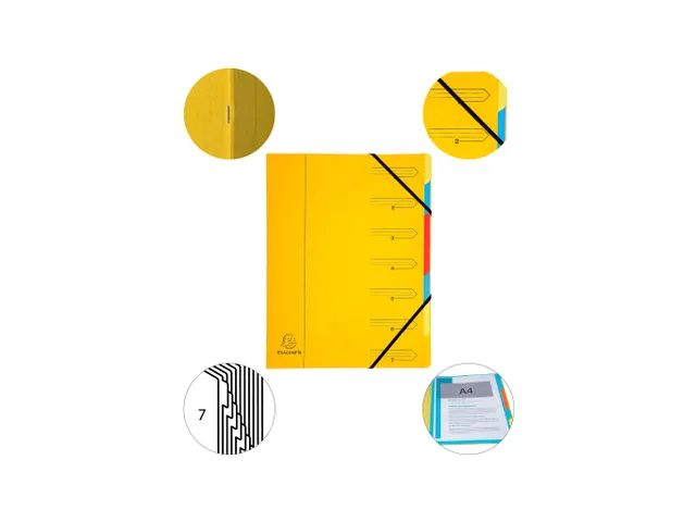 Sorteermap elastoslu iting 7 vak geel