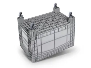 container met grote capaciteit,HxLxB 950x1200x800mm,535l,PE,grijs - 3
