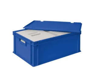 Euronorm-stapelbak,m. 2isoleerboxen,HxLxB 220x600x400mm,44,5/10,4l - 4
