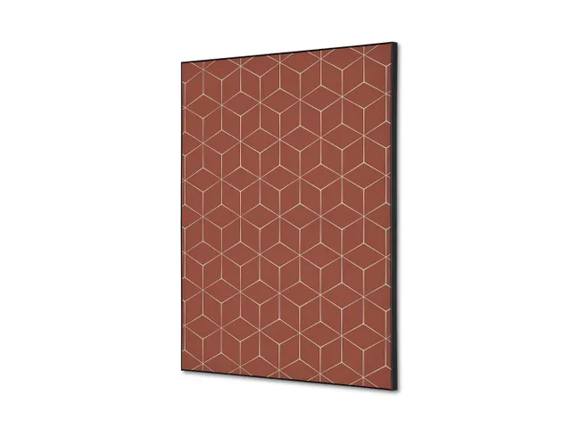 Wanddecoratie Textiel Set A2 Hexagon Roest bruin