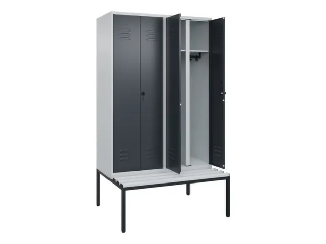 locker voor scheiding van kleding,HxBxD 2120x1200x815mm,4vak