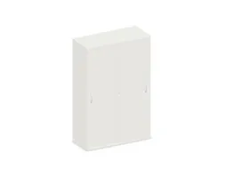 schuifdeurkast,HxBxD 1540x1000x430mm,decor romp wit,decor front wit