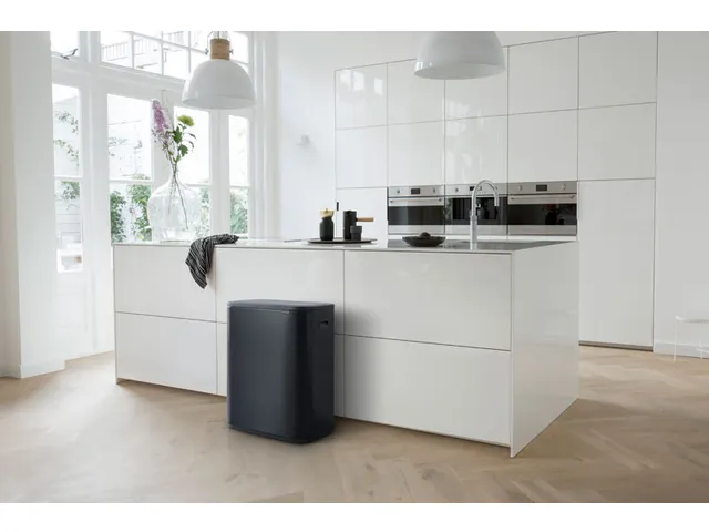 Afvalbak Bo Touch Bin 2x30 Liter Mat Zwart