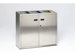 afvalverzamelstation 3x90 iter 900x1000x420mm RVS kleurmarkering
