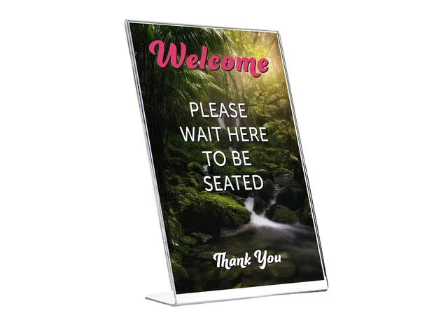 Tafelstandaard Seco A4 schuin glashelder