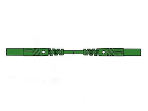 Meetsnoer Met Contactbeveiliging 1m, Groen, Rechte BUS 4mm - MLB/GG-SH