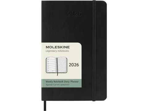 Agenda 2026 Moleskine Weekly Planner 7dag/1pagina Pocket Zwart