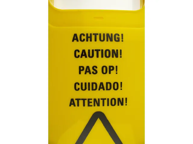 waarschuwingsbord Caution Easy Absorb tweezijdig, opvouwbaar.