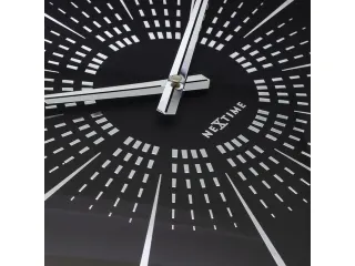 Stille wandklok - 40cm- Zwart - Metaal -NeXtime "Excentric" - 5