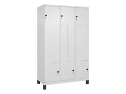 Z-garderobekast,HxBxD 1950x1200x500mm,vak B 200/400mm,draaigrendel