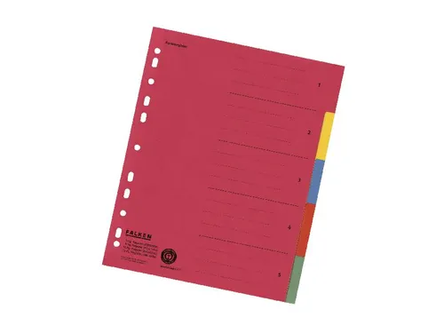 Tabblad recycled karton A4+ 5tabs