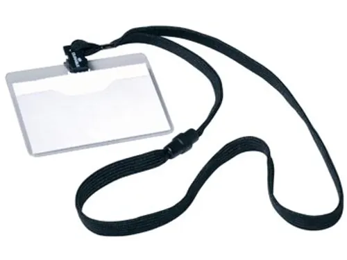 Durable Badge met Textielband Zwart 60x90mm