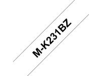 Labeltape Brother P-touch M-K231 12mm zwart op wit