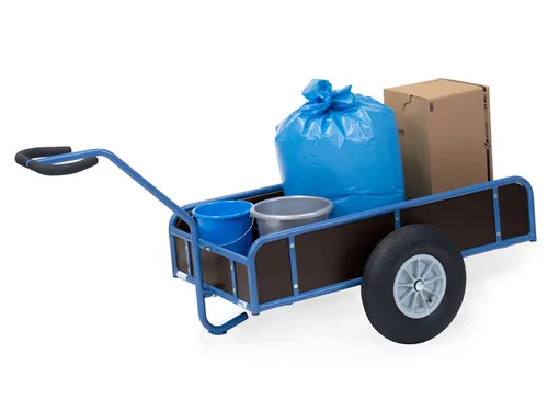 Handtrekwagen 4109L met 4 wanden 400kg 1145x545mm Luchtbanden