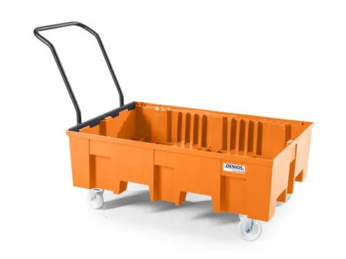 verrijdbare PE-opvangbak,v. 2x200l vat,opvangvol. 220l