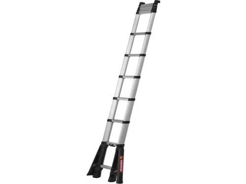 telescopische aanlegladder,11trede(n),balk L 0,87-3,5m,geëloxeerd