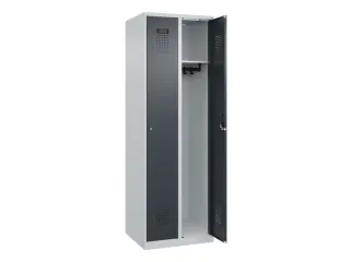 locker,HxBxD 1850x600x500mm,2vak,vak B 300mm,cil.-slot,staand op vloer - 2