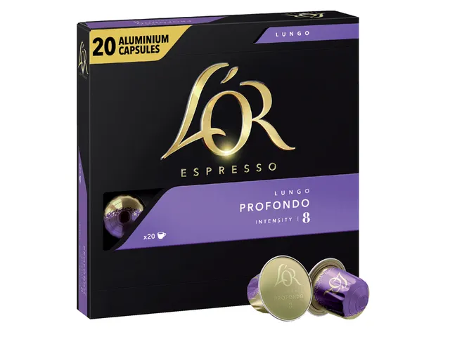 Koffiecups L'Or espresso Lungo Profondo 20 stuks