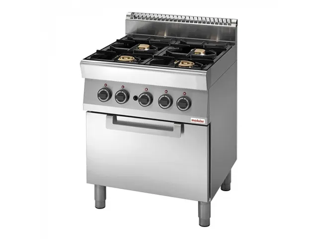 Gasfornuis+oven 4 Zones 70/70CFG