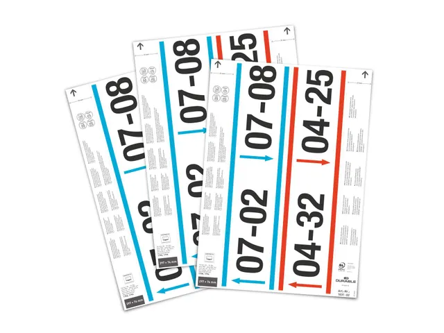 Papieren inserts voor documenthouders 297x74mm (40 kaartjes)