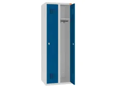lockerkast,HxBxD 1800x600x500mm,2vak,draaigrendel,sokkel,romp RAL7035