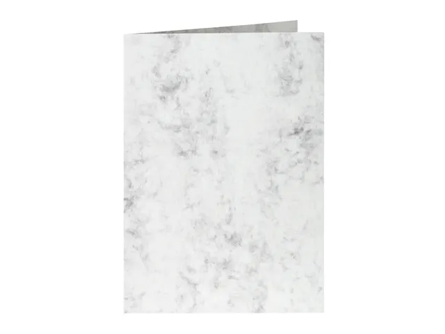 Correspondentiekaart Papicolor dubbel 105x148mm marmer grijs pak 6 st