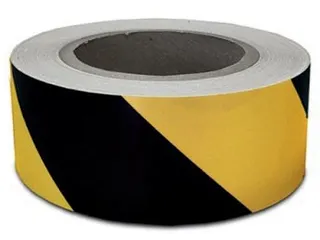 Waarschuwingstape 50mmx66m Zwart/Geel - 1