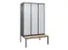 locker voor scheiding van kleding,HxBxD 2120x1200x815mm,3vak