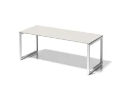 bureau,HxBxD 740x2000x800mm,blad grijswit,sledeframe verkeerswit