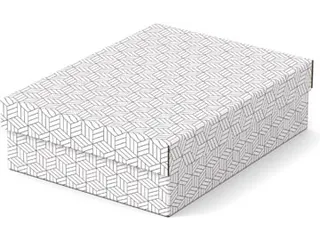 Home opberg- en geschenkdoos 26,5 x 36 x 10 cm wit - 2
