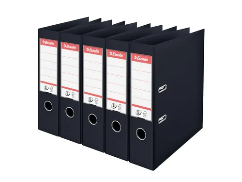 Ordner Esselte No.1 72mm PP 30% gerecycled folie Multipack zwart 5 stu