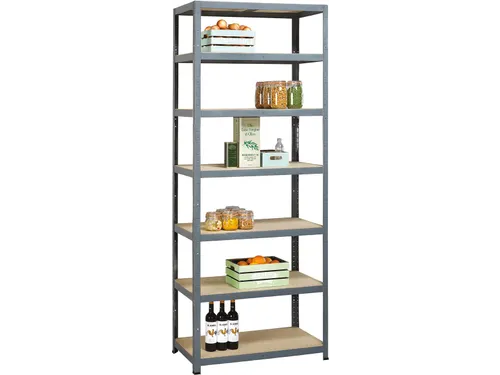 Rek Strong Tower L 222x90x45 7 legborden Grijs