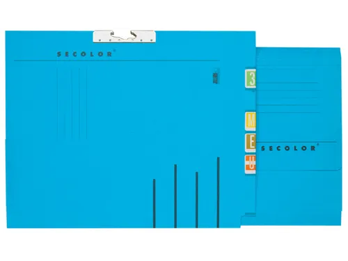 Verzamelmap Djois Secolor A4 lateraal recycled blauw