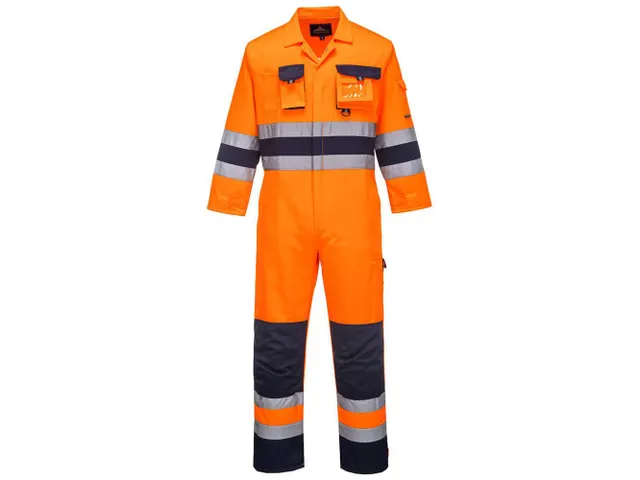 Portwest TX55 Nantes coverall, oranje/marineblauw, maat M, per stuk