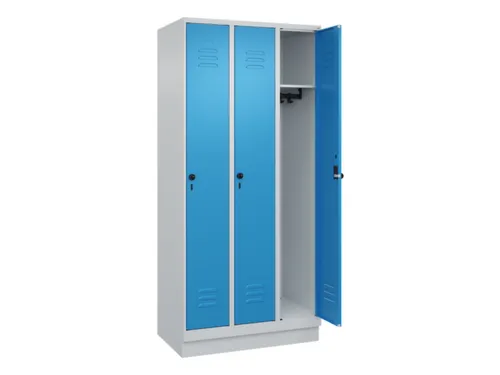 locker,HxBxD 1950x900x500mm,3vak,vak B 300mm,draaigrendel,sokkel