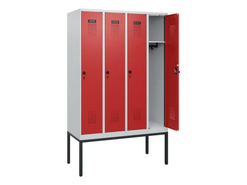 schoollocker,HxBxD 1950x1200x500mm,4vak,vak B 300mm,draaigrendel