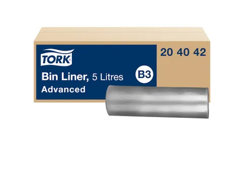 Afvalzak Tork 204042 B3 Advanced 33x40cm 5 Liter transparant