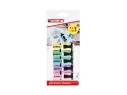 Markeerstift edding 7 mini 1-3mm pastel assorti blister à 4+1 gratis