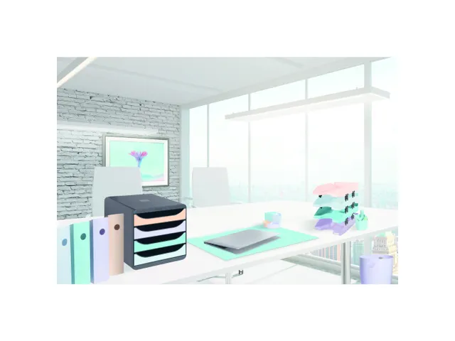 Module de classement Big Box 4 tiroirs Aquarel - Couleurs assorties
