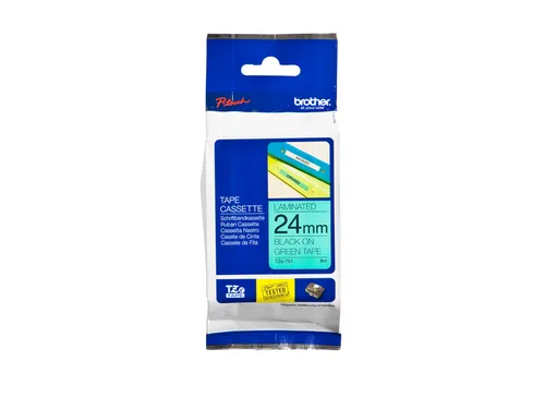 Labeltape Brother P-touch TZe-751 standaard 24mm zwart op groen