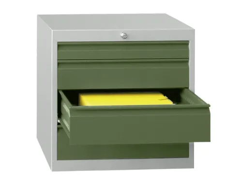 ladekast HxBxD 600x715x600mm 4laden slot RAL7035 front RAL6011