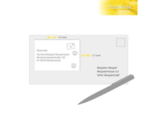 Etiketten universele labels A4 permanent 99,1x67,7mm Wit 800 stuks