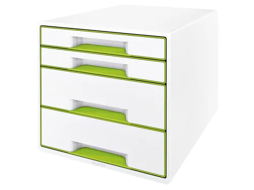 Ladenblok Leitz WOW Cube 4 laden wit/groen