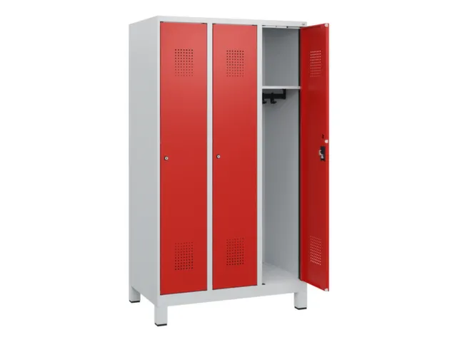 schoollocker,HxBxD 1630x900x500mm,3vak,vak B 300mm,cil.-slot,voeten