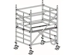 rolsteiger,reik H 3,4m,steiger H 2,64m,1platform(s),m. doorgang