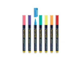 Krijtstift Securit Sma-100 Rond 1-2mm Assorti 7 Stuks - 1