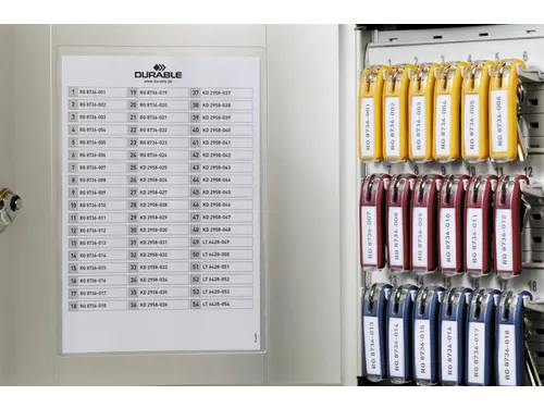 Sleutelkast aluminium Durable 302x400x118mm 54 Sleutels