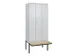 locker voor scheiding van kleding,HxBxD 2120x900x815mm,3vak