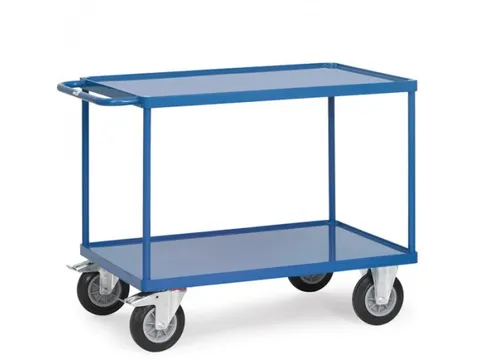Tafelwagen Laadvlak Van Staalplaat En Rand 600kg 2 Etages 1200x800mm